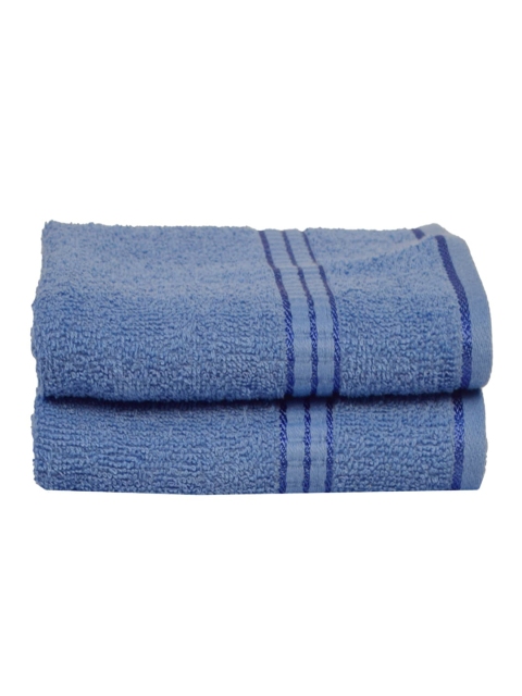 

BIANCA Blue Solid Coloured Hand Towels