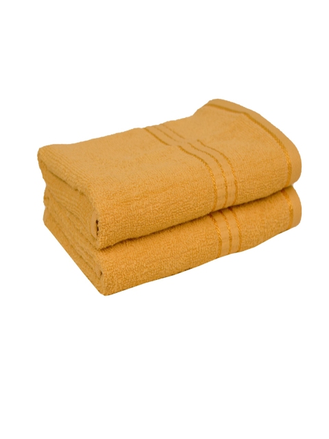 

BIANCA Set Of 2 Yellow Solid 450 GSM Cotton Hand Towels