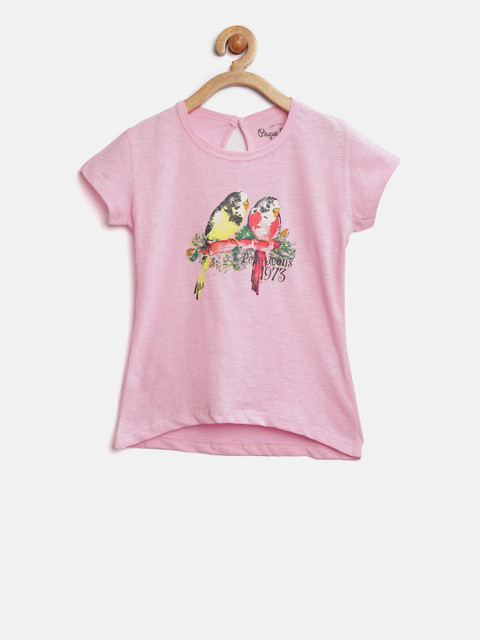 

Pepe Jeans Girls Pink Printed Pure Cotton Top
