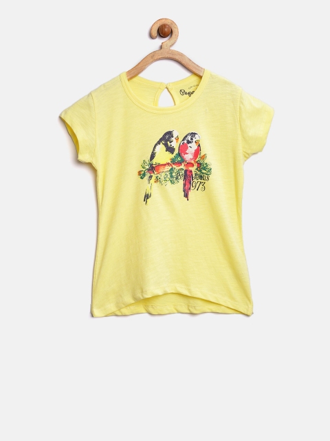 

Pepe Jeans Girls Yellow Printed Top