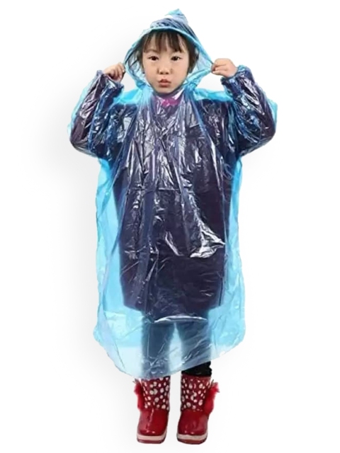 

Ameeha Kids Blue Solid Waterproof Rain Jacket