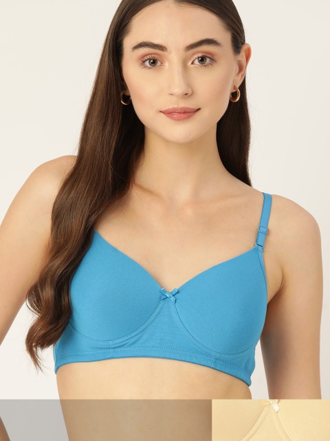 

DressBerry Pack of 2 Lightly Padded Bra, Blue