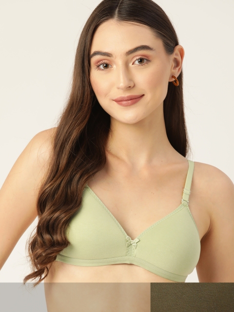 

DressBerry Pack Of 2 Bra - Lightly Padded, Green