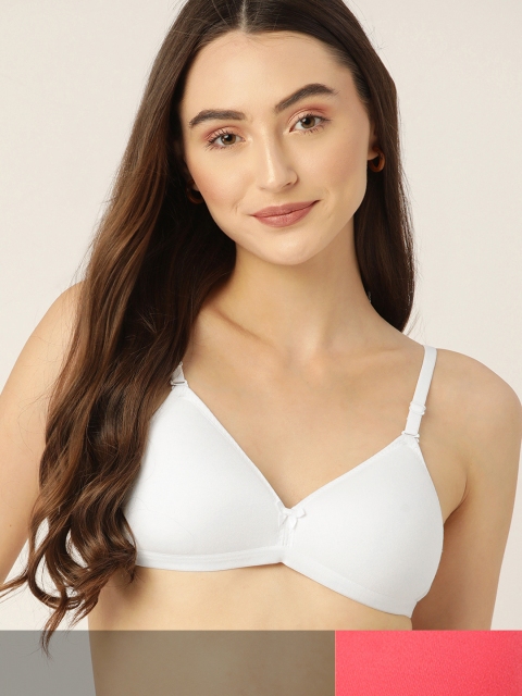 

DressBerry Women Pack Of Two Solid T-shirt Bra, White