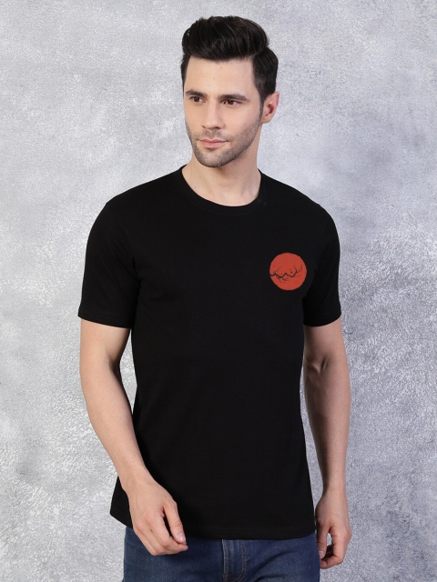 

TheBlackLover Women Black Solid Cotton T-shirt