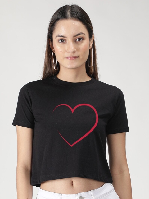 

TheBlackLover Women Black Printed T-shirt