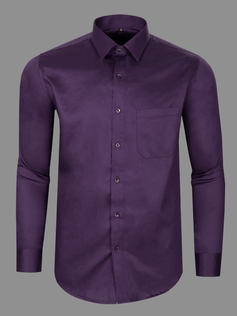

FRENCH CROWN Men Purple Standard Formal Shirt