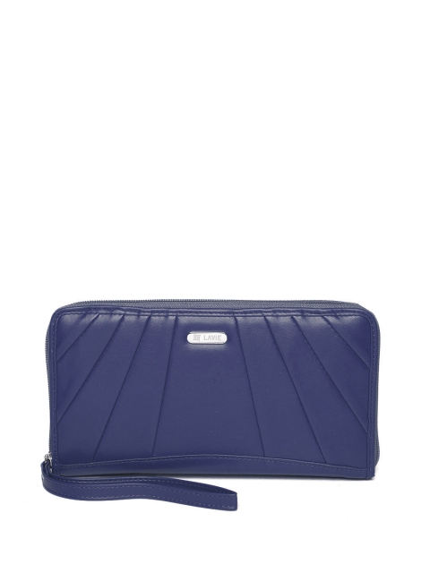 

Lavie Women Navy Blue Solid Zip-Around Wallet