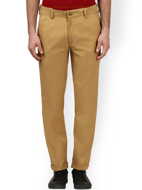 

ColorPlus Men Khaki Slim Fit Solid Regular Trousers