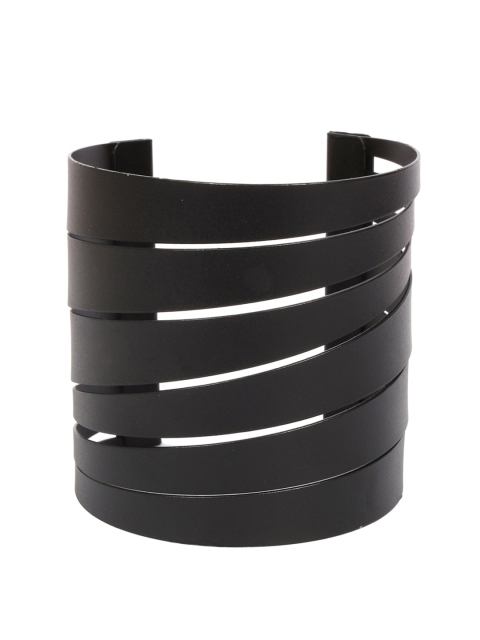 

Ayesha Women Black Geometric Slim And Broad Lined Cuff Bracelet