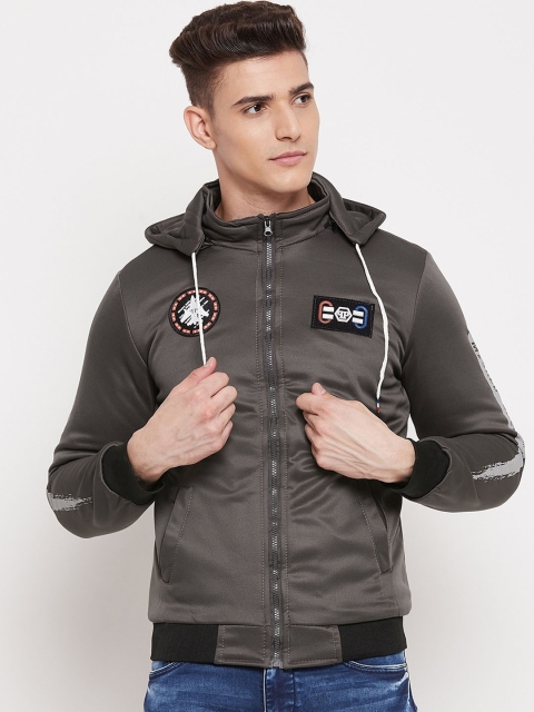 

Camey Men Grey Colourblocked Lightweight Casual Stylish Hoodie Jacket
