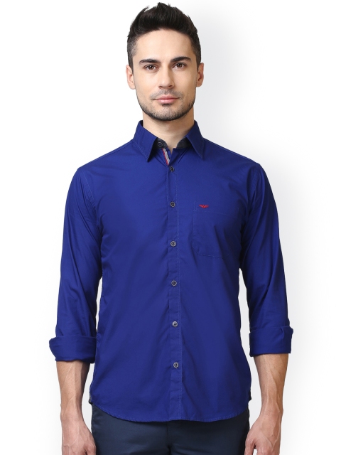 

Park Avenue Men Blue Slim Fit Solid Casual Shirt