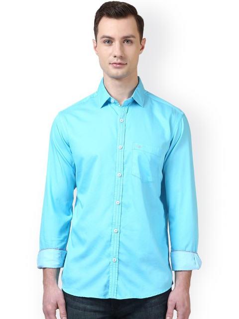 

Park Avenue Men Blue Slim Fit Solid Casual Shirt