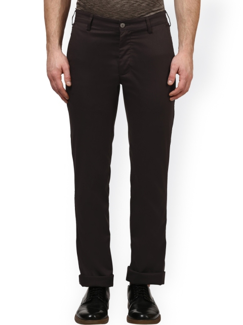 ColorPlus Men Brown Regular Fit Solid Chinos