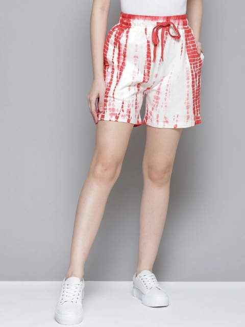 

VividArtsy Women Red Dyed Shorts
