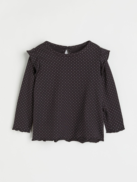 

H&M Grey Print Pure cotton Regular Top