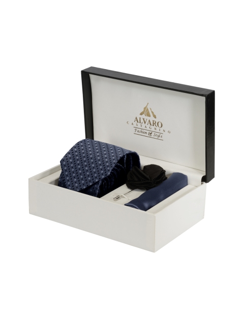 

Alvaro Castagnino Men Blue Patterned Accessory Gift Set