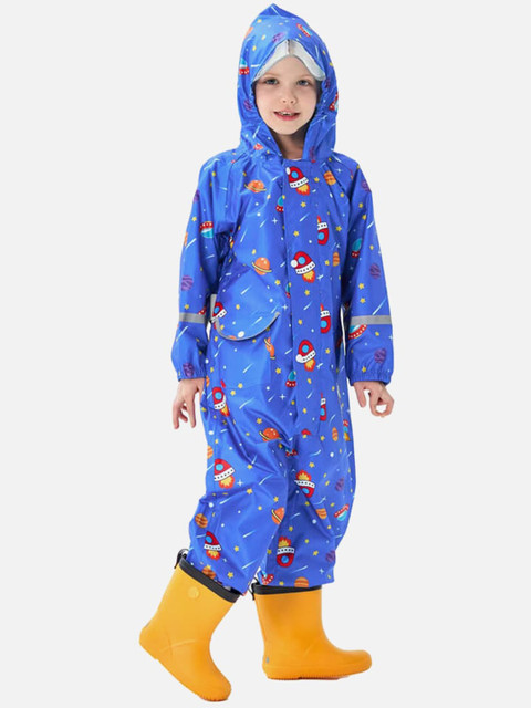 

Little Surprise Box LLP Unisex Kids Blue Rain Jacket