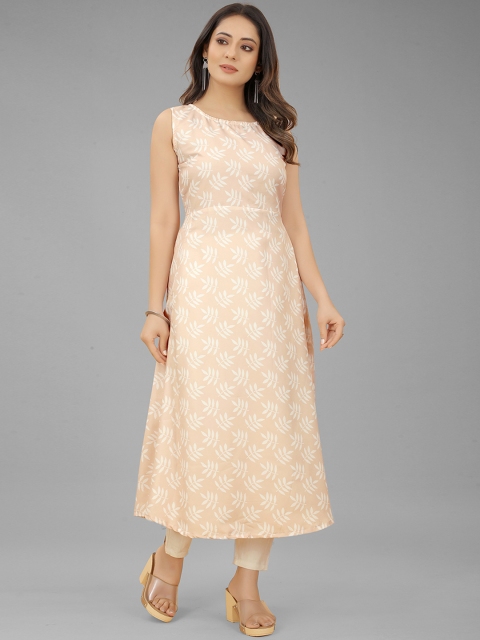 

RUHI FASHION Women Pink Ethnic Motifs Thread Work Kurta