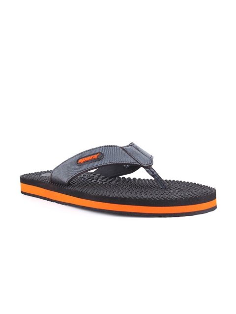 

Sparx Men Black & Orange Thong Flip-Flops