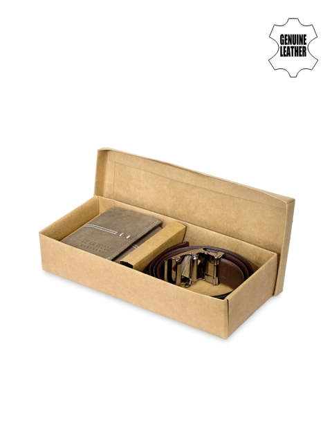 

Teakwood Leathers Men Brown & Black Accessory Gift Set
