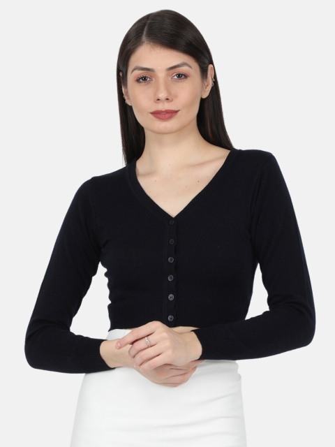 

Monte Carlo Women Black Crop Cardigan