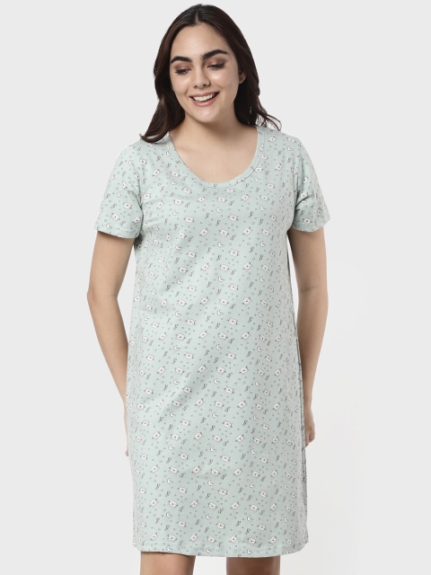 

R&B Green Printed Nightdress