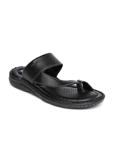 

Bata Men Black Sporty Toering Leather Sandals