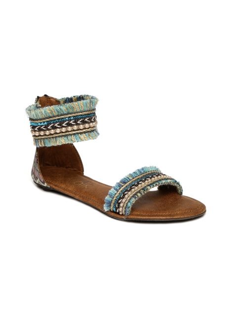 

Catwalk Women Blue Beaded Open Toe Flats