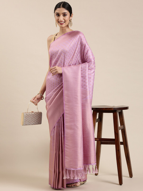 

The Chennai Silks Lavender Floral Zari Art Silk Saree