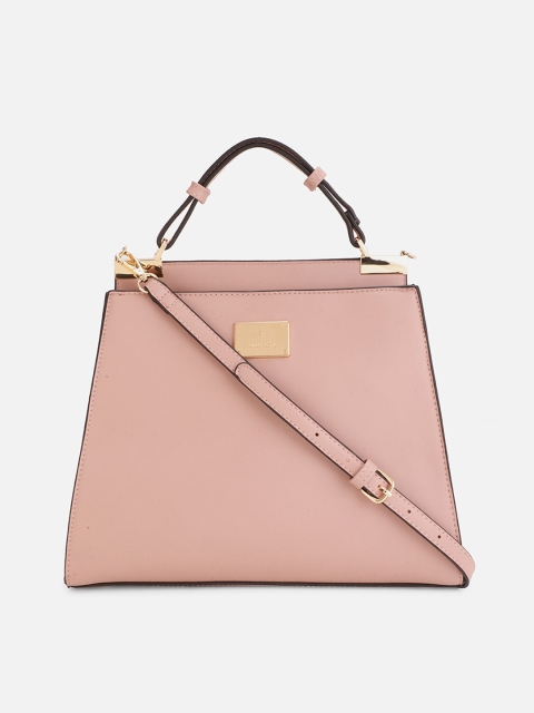 

Van Heusen Woman Pink PU Structured Handheld Bag with Applique