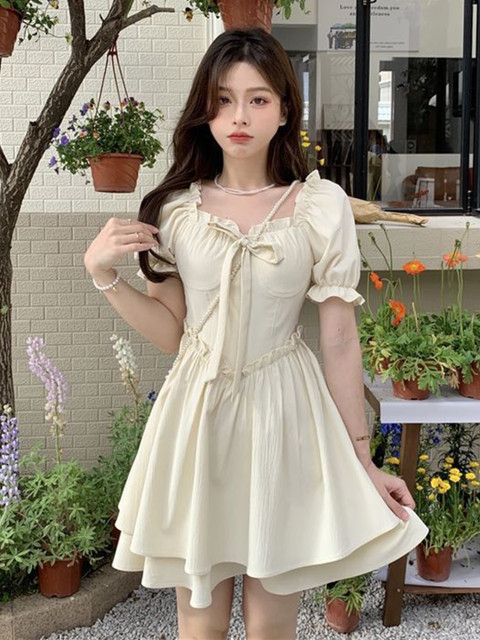 

La Aimee Women White Fit and Flare Dress