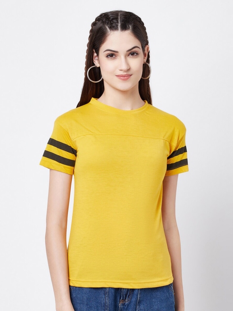 

ELEGANCE Women Mustard Yellow T-shirt