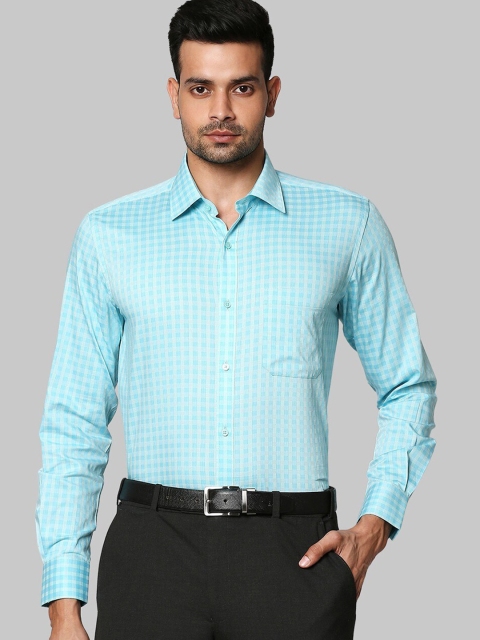 

Raymond Men Blue Checked Formal Shirt
