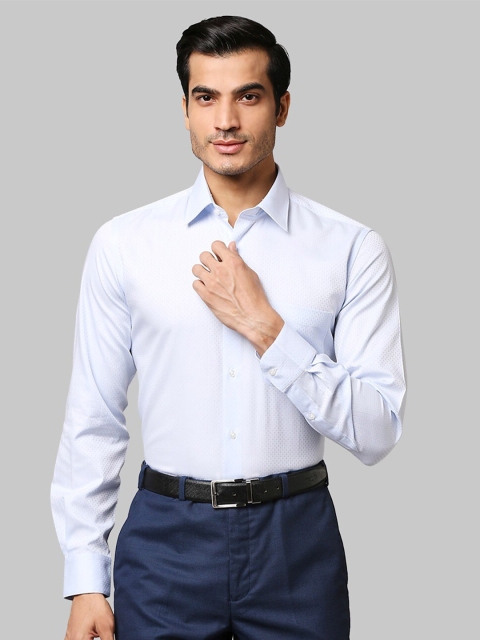 

Raymond Men Blue Organic Cotton Formal Shirt