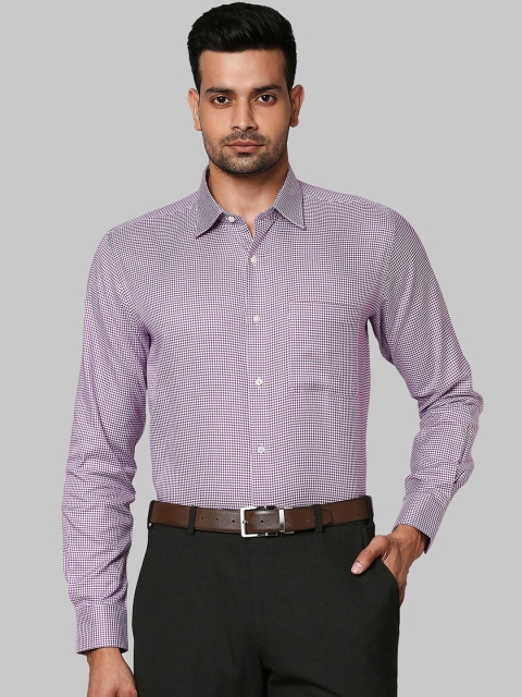 

Raymond Men Violet Micro Checks Checked Casual Shirt