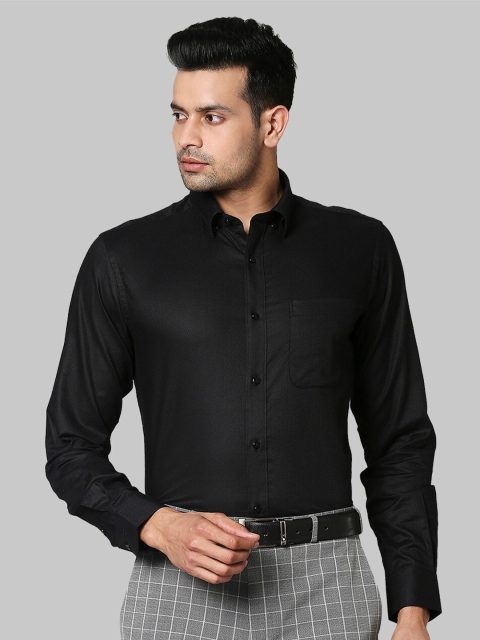 

Raymond Men Black Organic Cotton Slim Fit Formal Shirt