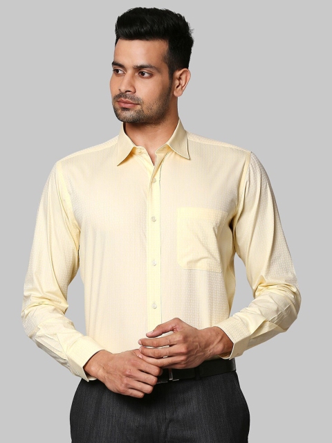 

Raymond Men Yellow Printed Formal Shirt