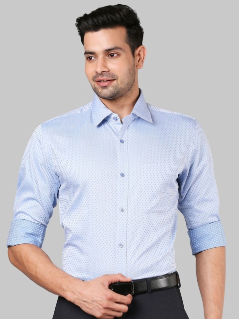 

Raymond Men Blue Solid Cotton Formal Shirt