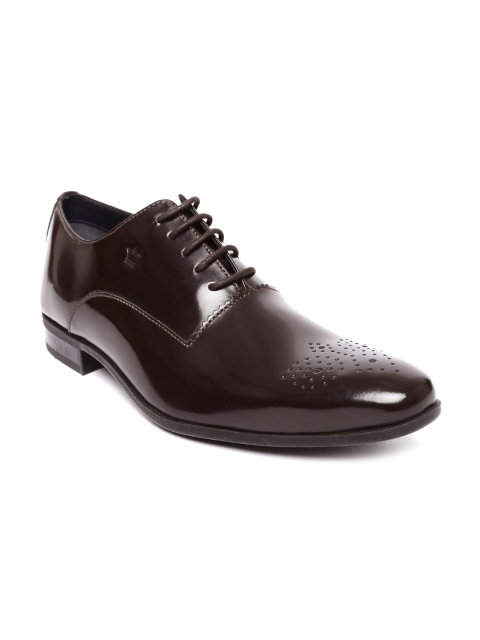 

Louis Philippe Men Brown Leather Formal Oxfords
