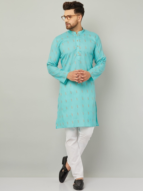 

Armaan Ethnic Men Sea Green Kurta with Pyjamas