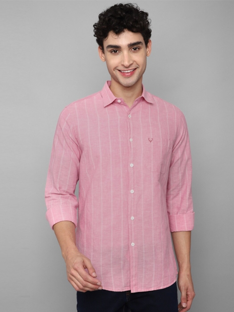 

Allen Solly Men Pink Slim Fit Windowpane Checks Checked Casual Shirt