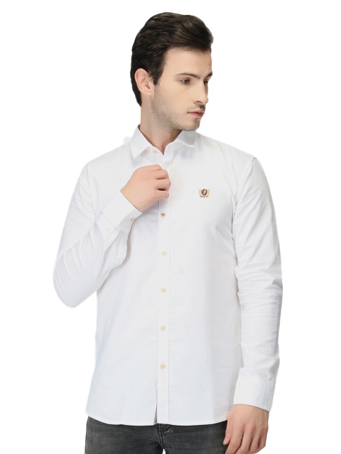 

BAWERIN Men White Original Sheer Casual Shirt