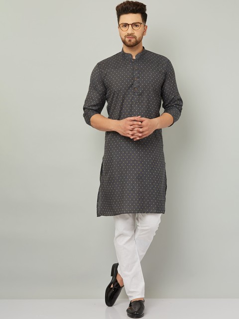 

Armaan Ethnic Men Grey Kurta with Pyjamas