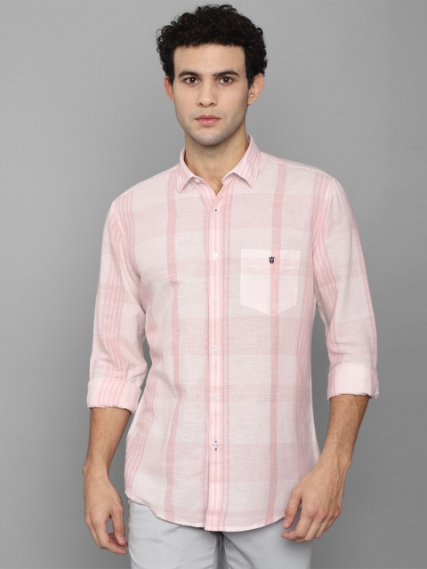 

Louis Philippe Sport Men's Pink Slim Fit Checked Casual Shirt