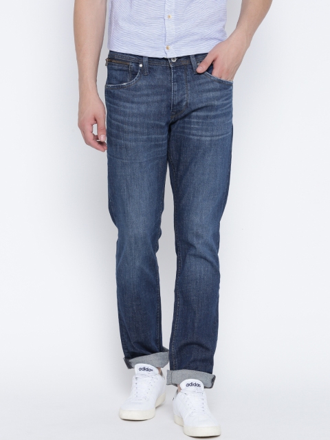 

Pepe Jeans Men Blue Straight Fit Mid-Rise Clean Look Stretchable Jeans