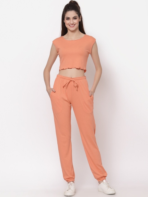 

ASEELO Women Peach-Coloured Top with Trousers