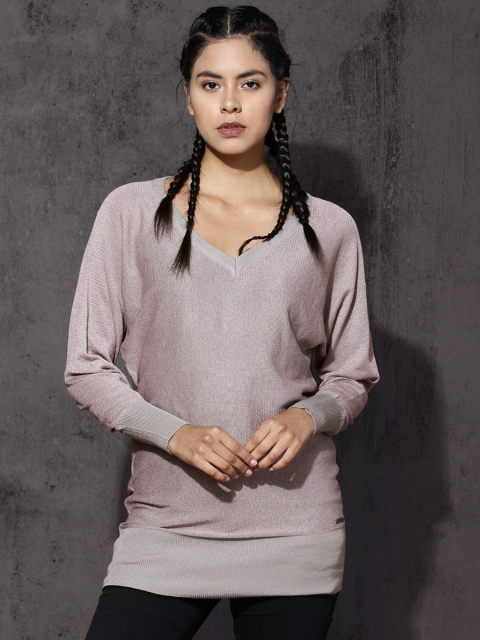 

Roadster Women Grey Solid Pullover