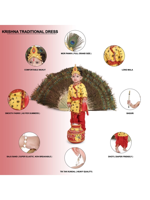 

RAJ FANCY DRESSES Unisex Kids Yellow Clothing Set