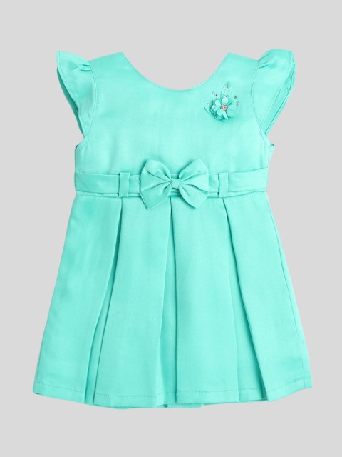 

The Magic Wand Girls Blue Pleated Bow A-Line Dress